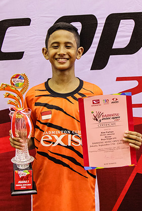 Alwi Farhan from PB Exist (U13 Single Male Winner)