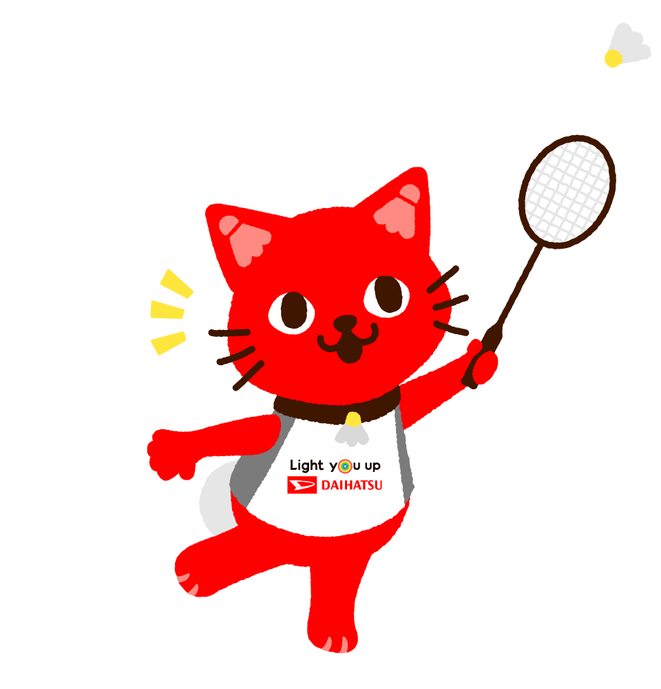 バドにゃん プロフィール Daihatsu Badminton Com Light You Up Daihatsu